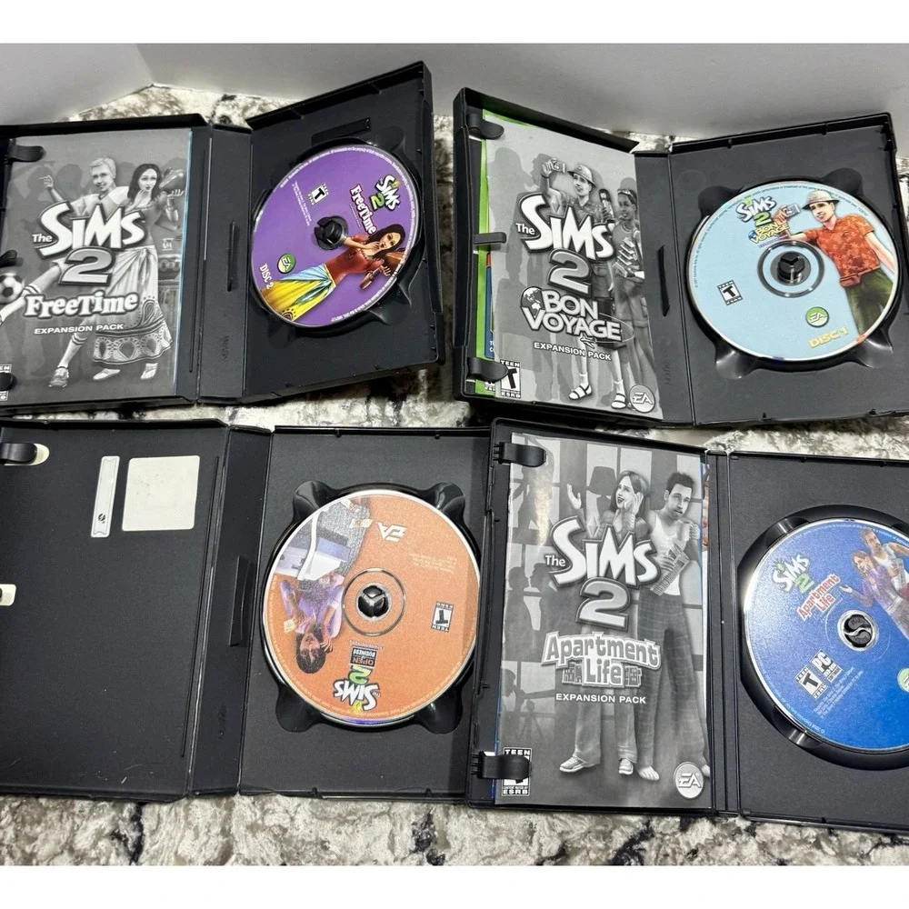 The Sims 2 PC Lot Of 4 Expansion Packs With Manuals For 3 Of 4